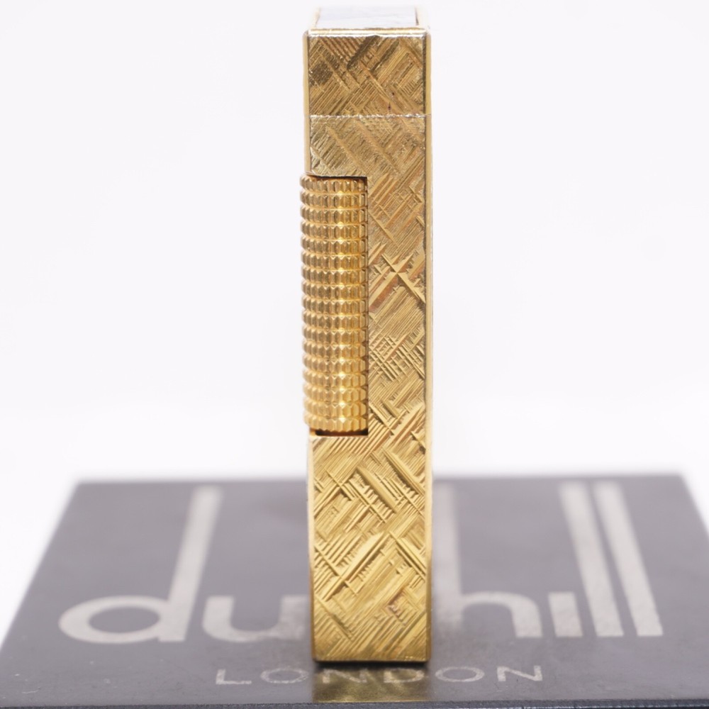 Dunhill Lighter Gold Florentine Opal Pattern_Ultrasonically cleaned_Working