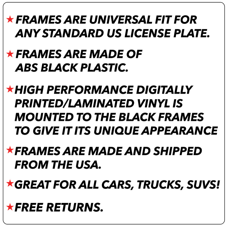 Borla Exhaust Plastic Car License Plate Frame