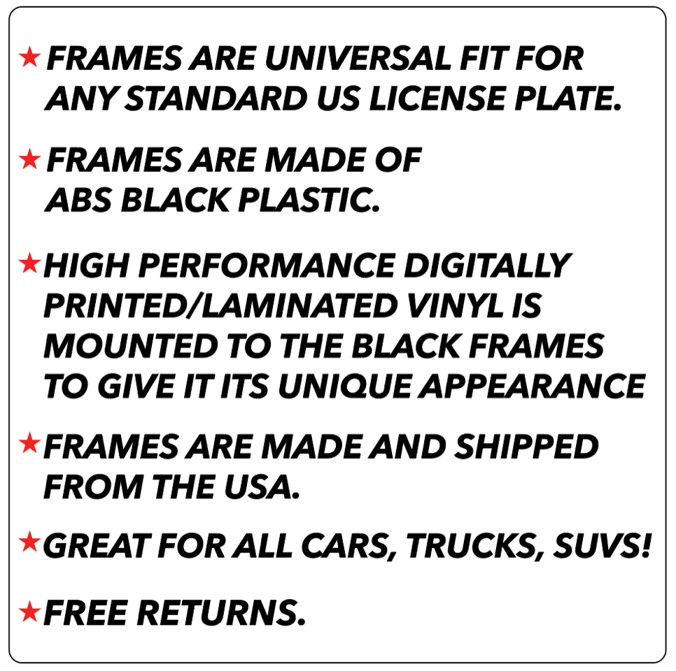CUSTOM DESIGN Car License Plate Frame