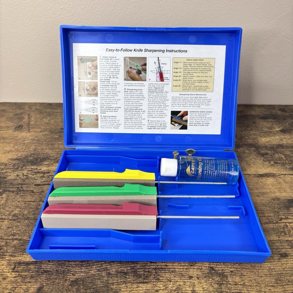 Gatco Edgemate Professional Knife Sharpening System Blue Case