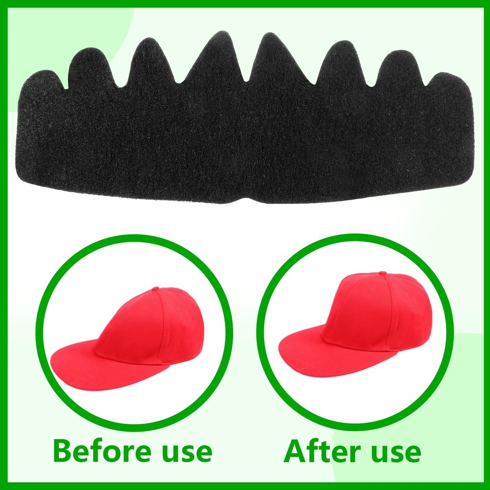 10 PCS Black Baseball Cap Inserts Flexible Washable Hat Shaper Inserts Sun Hat