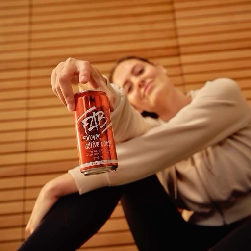 FOREVER Active Boost Energy Drink Advertising Sign Red White