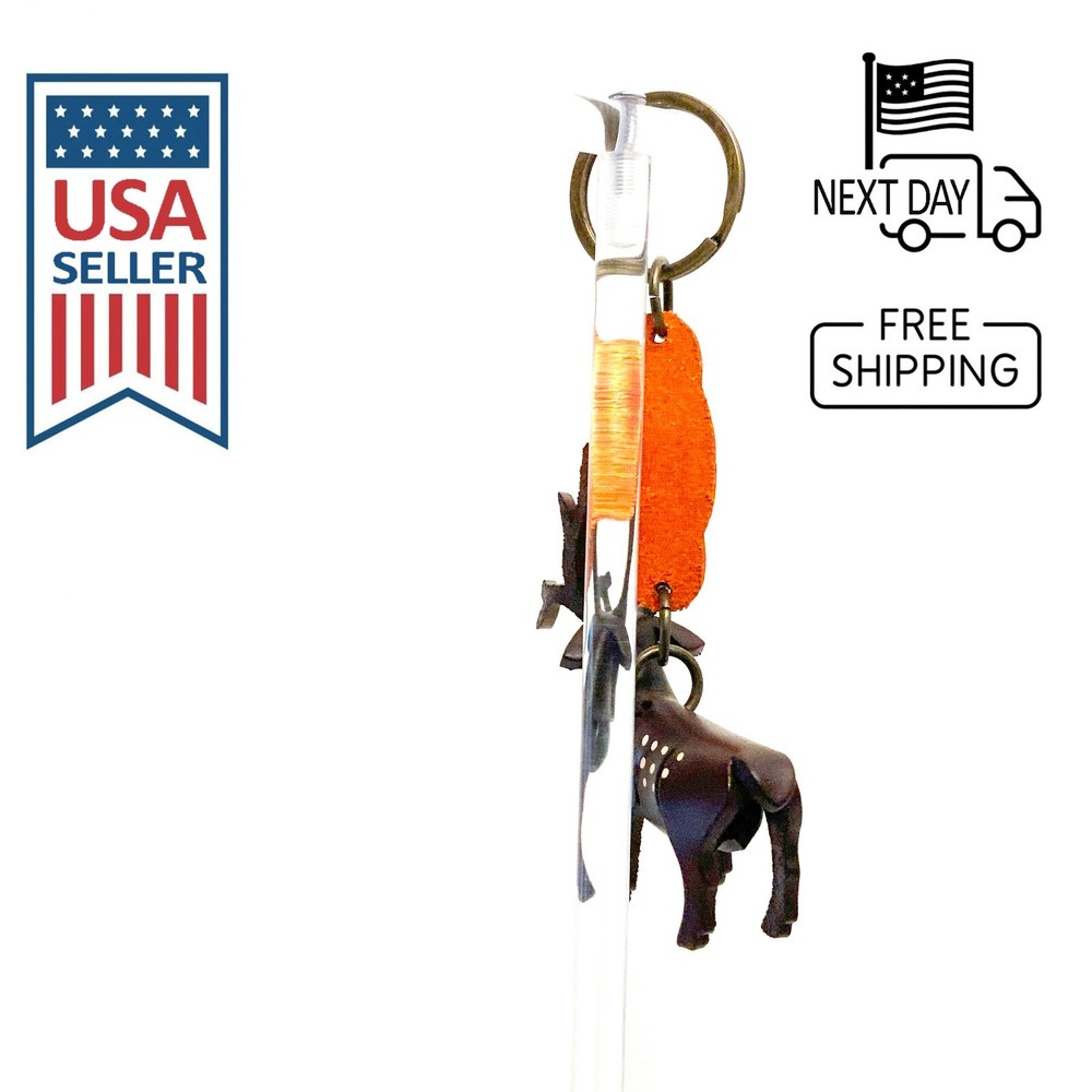 Sika Deer (Brown) Handmade Leather Keyring