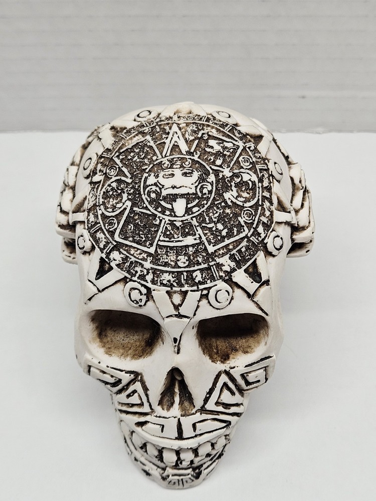 Decorative Resin Aztec Skull Statue