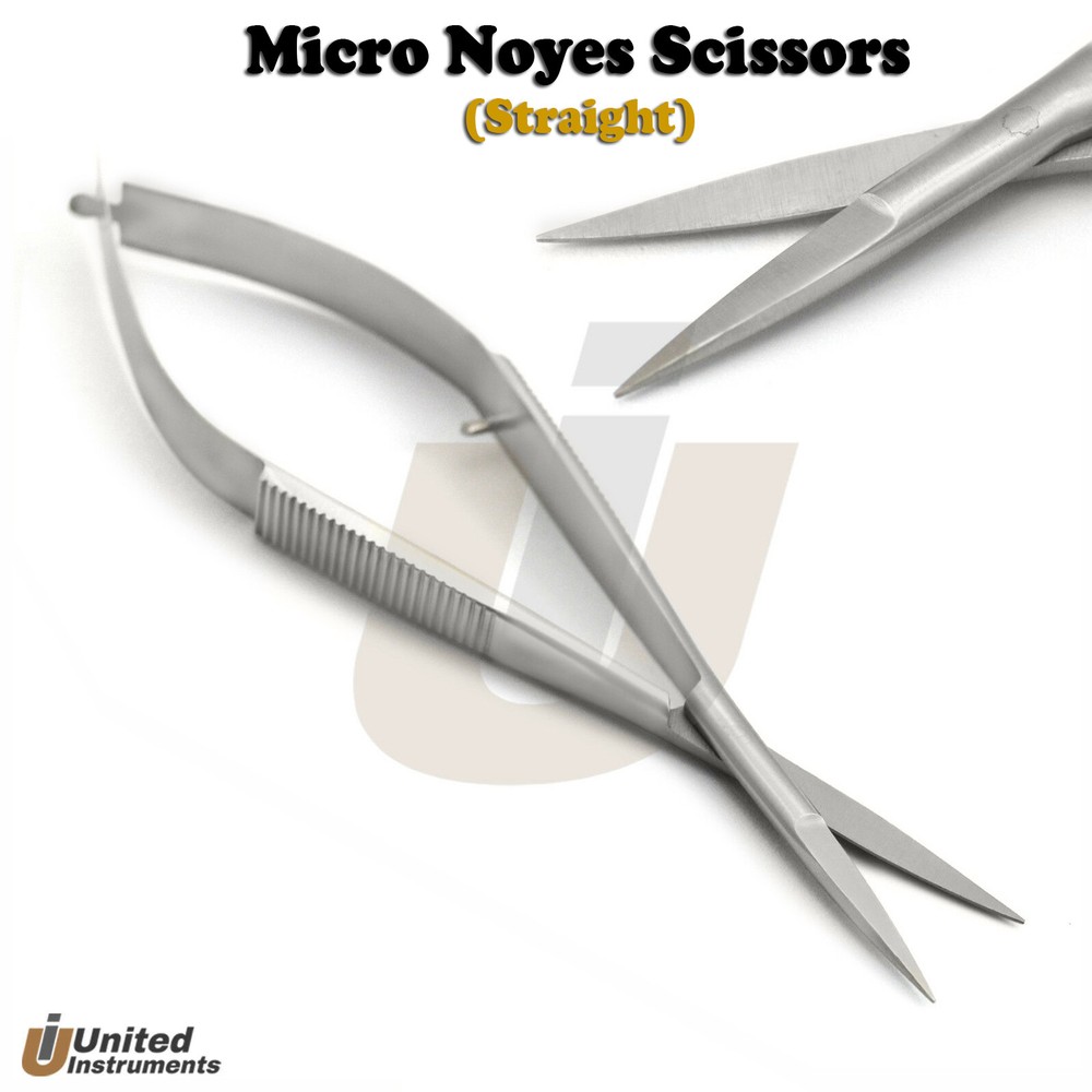 Micro-Surgical Noyes Iris Scissors Sharp Blade Small Animal Surgery Lab Shears