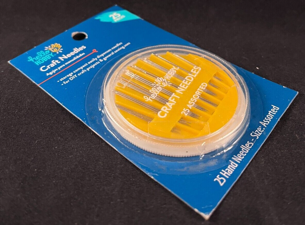 Hello Hobby - Craft Needles - 25 Needle Pack - Hand Needles - Size Assorted