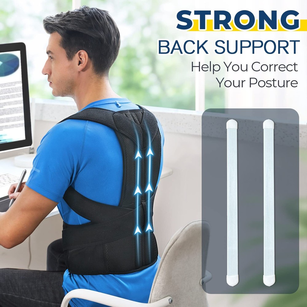 Posture Corrector Back Shoulder Support Correct Brace Belt Adjustable Men Women