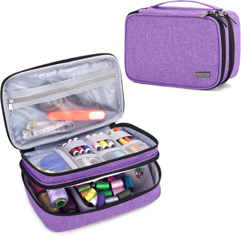 Sewing Accessories Organizer, Double-Layer Sewing Supplies Organizer for Needles