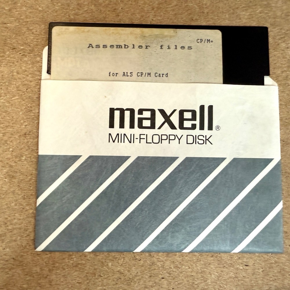 Assembler Files CP/M+ for ALS CP/M Card Advanced Research Systems Apple II