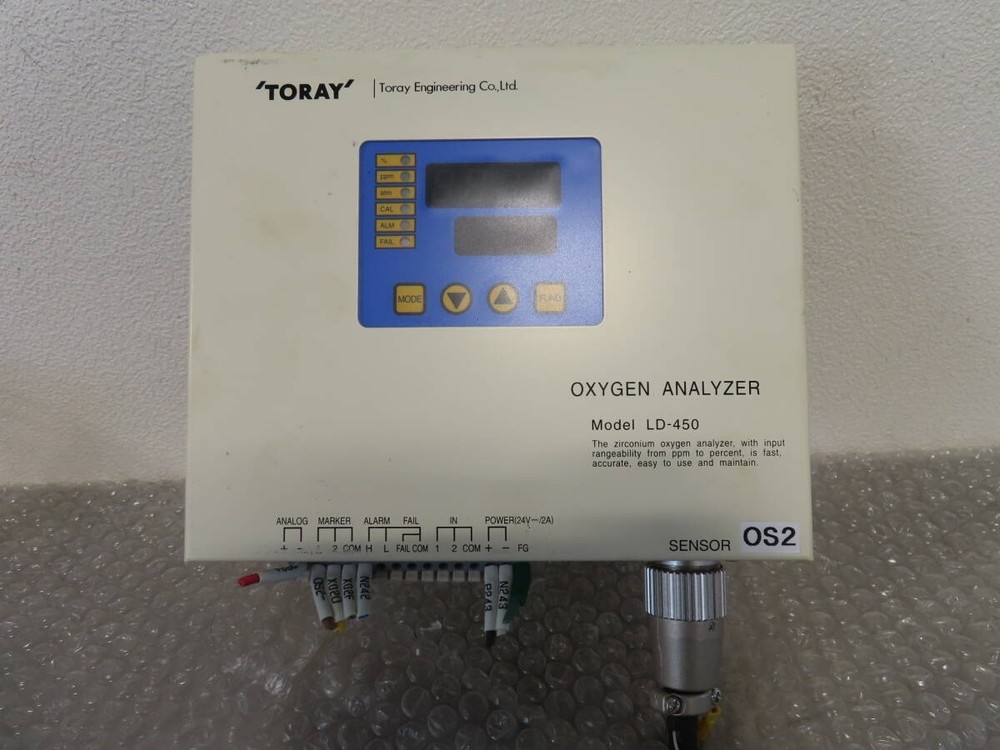 TORAY LD-450-T Oxygen Analyzer DC24V 2017 Model