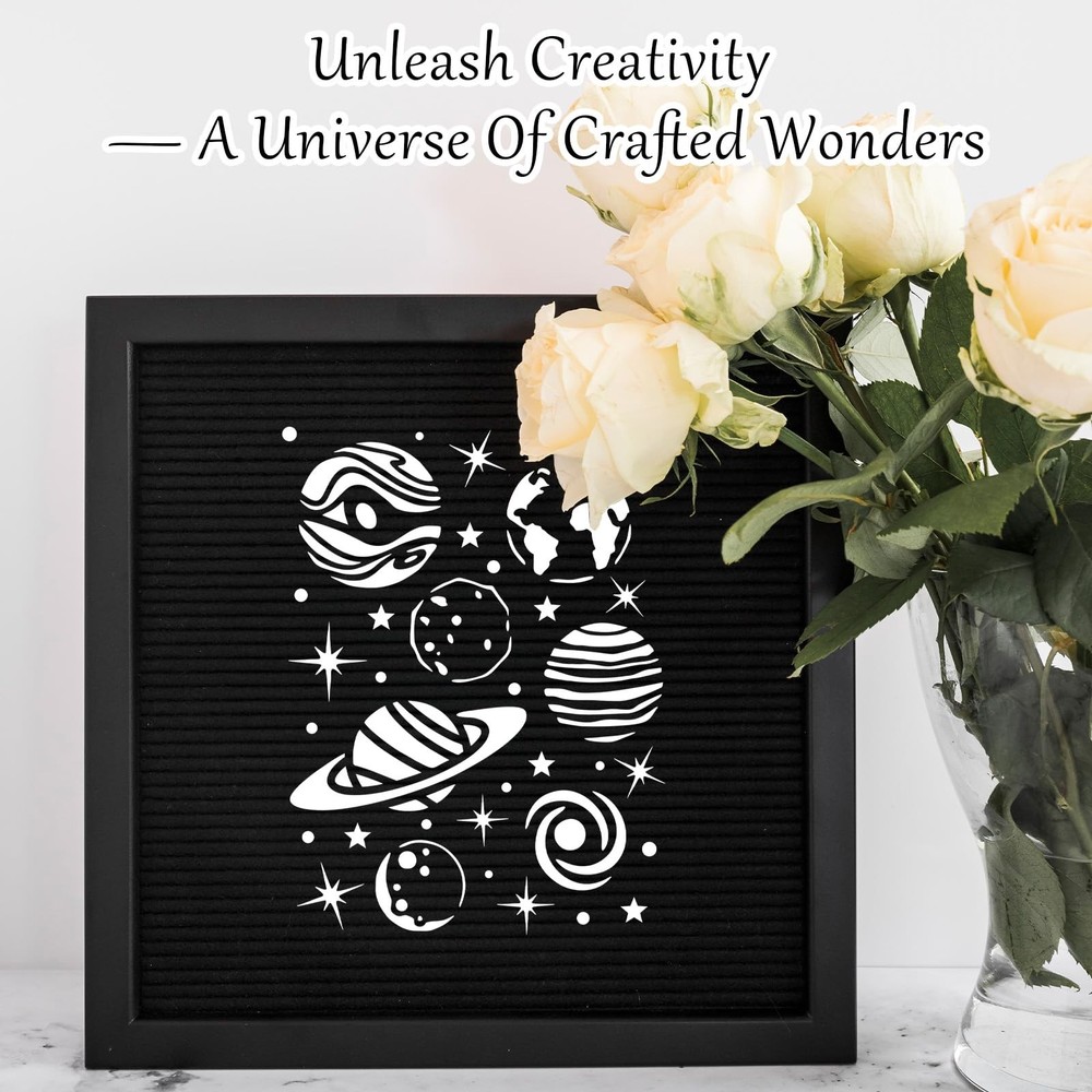 16PCS Reusable Stencils for Crafts Abstract Layering Texture Stencils for Pai...