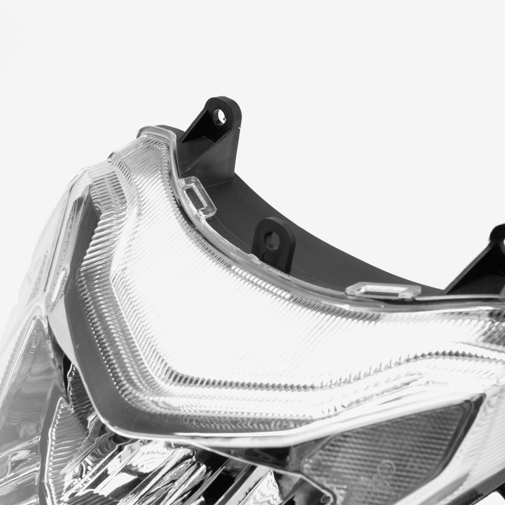 LED Headlight Assembly for ZS125-39-E5 ECE Compliant Halogen Black Powder Coated