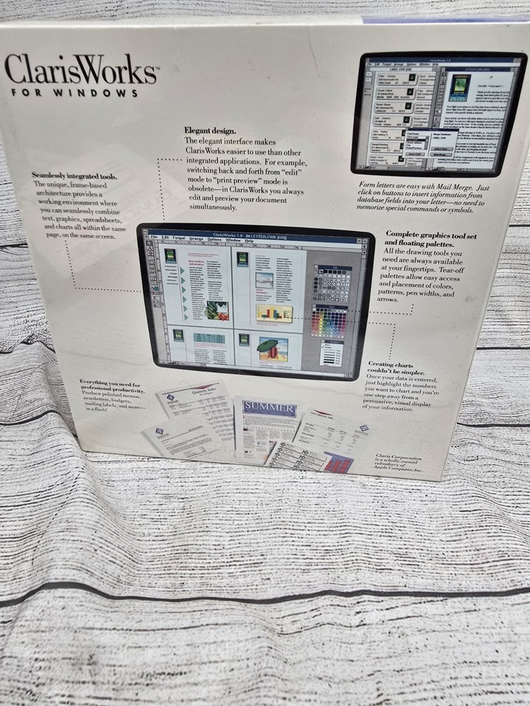 Clarisworks For Windows SEALED 1990 Floppy