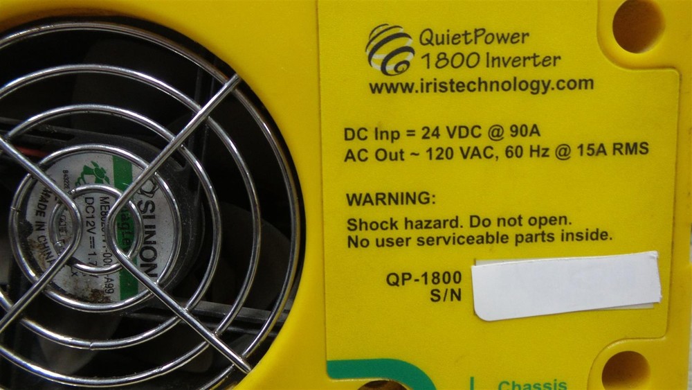 Iris Technology Quiet Power 1800 Inverter System 1800W