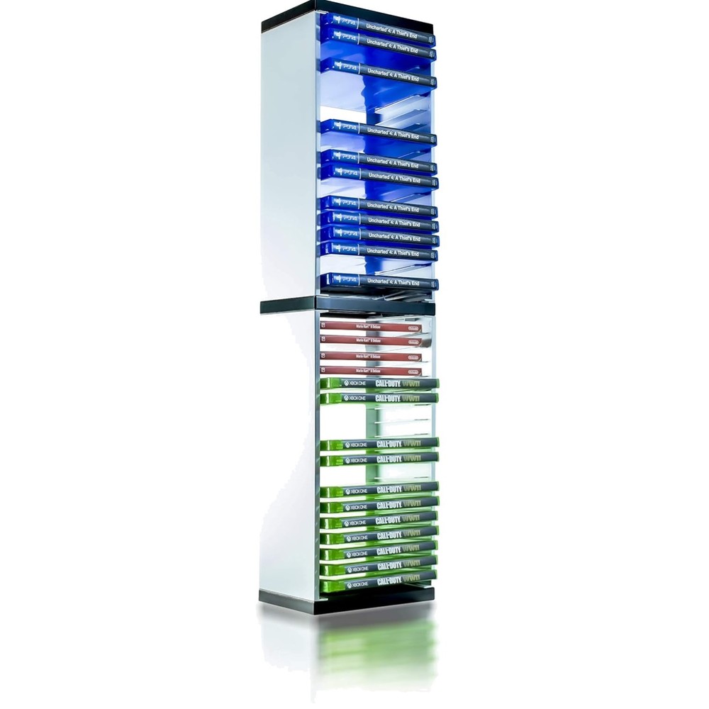 Universal Game Storage Tower - Holds 36 Games & Blu-Rays