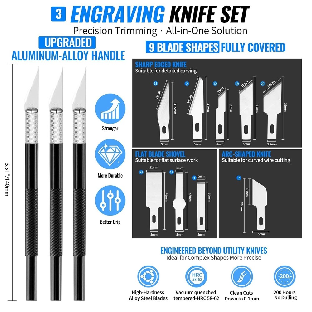 68Pcs 3D Printer Tools Kit with Storage Case, 3D Printer Accessories