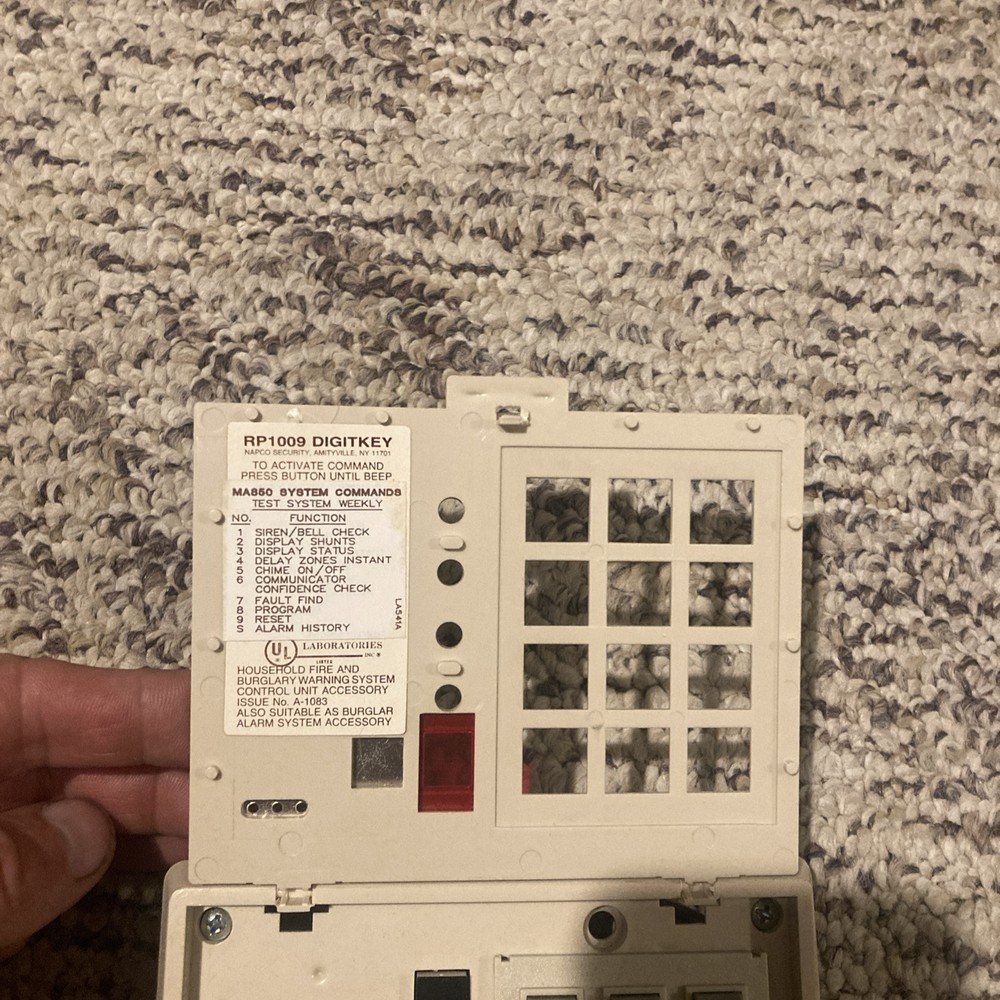 Napco  RP1009 Computerized Security System Keypad "VERY RARE". Demo Kit