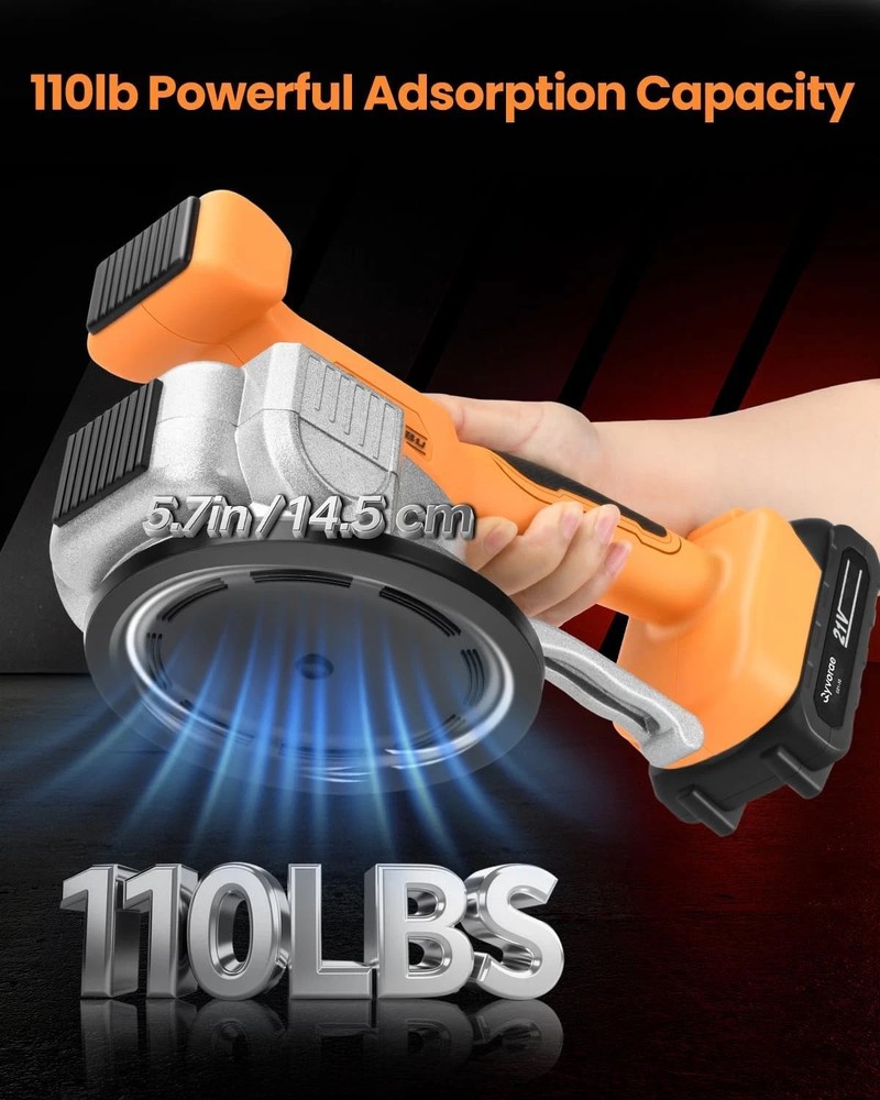 Tile Vibration Tool, Portable Cordless Tile Vibration Leveling Machine with 2 Ba