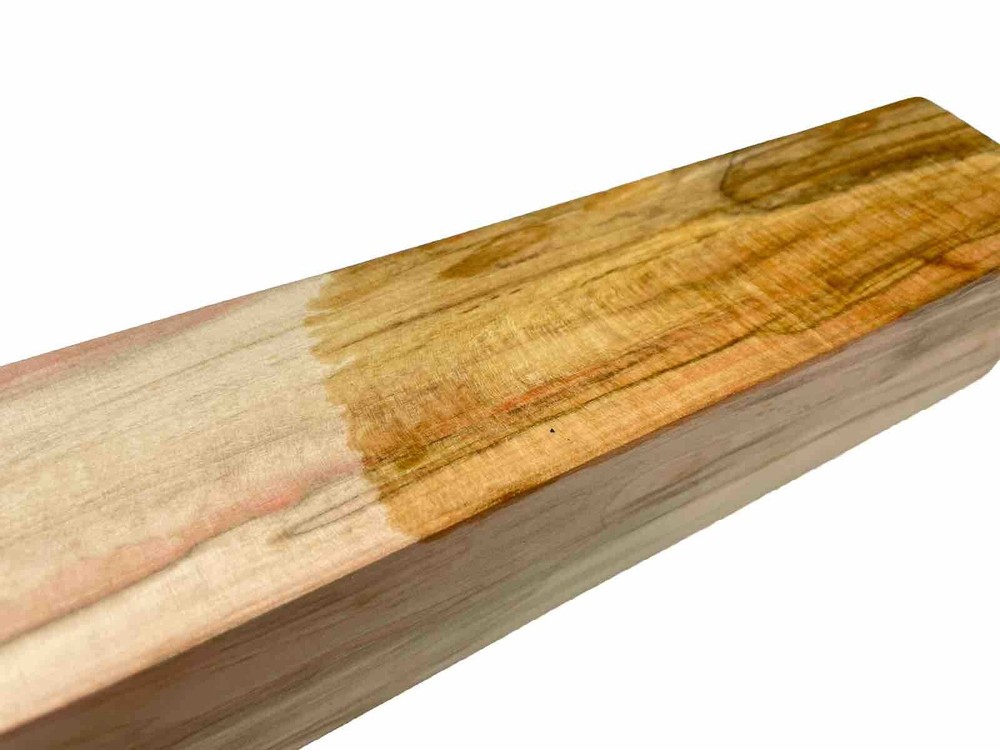 Figured Box Elder Craft blank 2" x 2" x 9-1/4” (c49) Light Flame