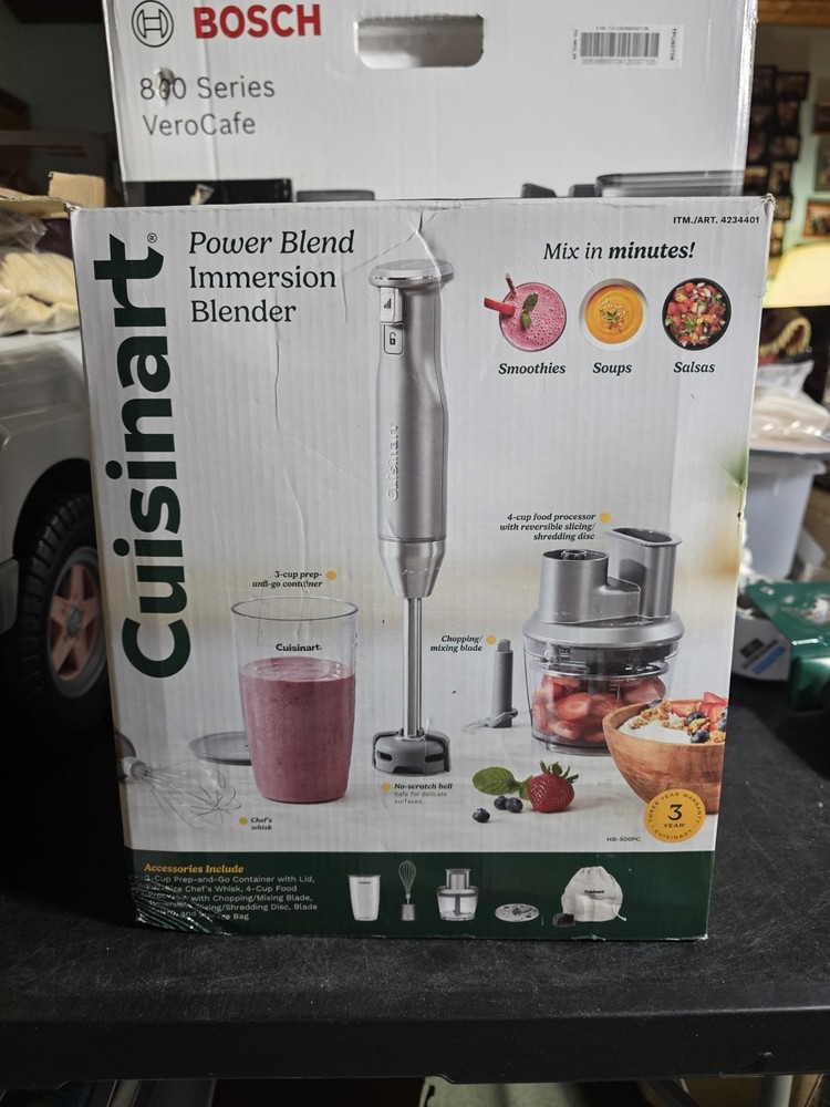 Cuisinart  Variable Speed Immersion Blender with Food Processor New