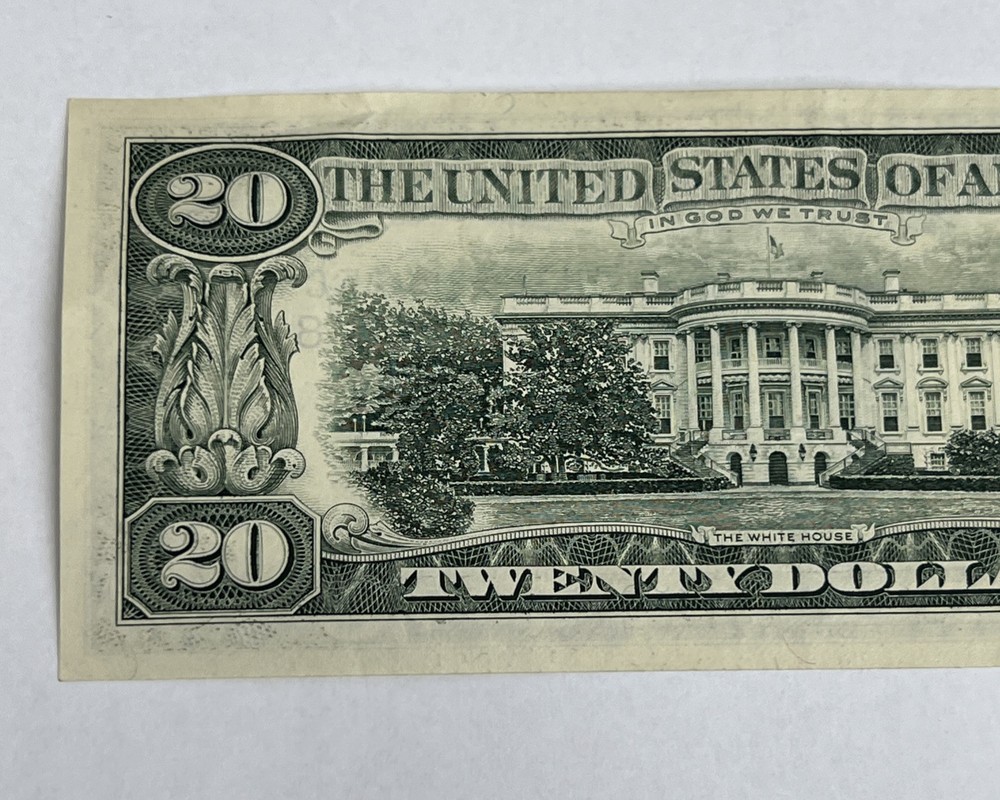 1985 $20 Bank Note Error- Back Printed On Obverse - St Louis, MO