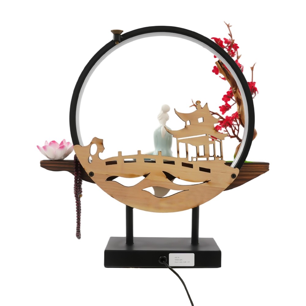 Backflow Incense Holder with LED Light, Ceramic Backflow Incense Burner Perfect