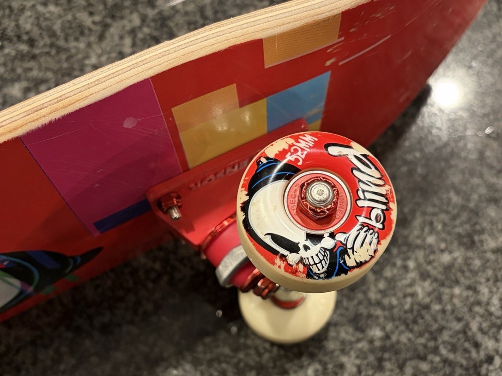 Blind Skateboard Red Glitch OG Reaper 7.75 Deck Custom Complete Deck Old School