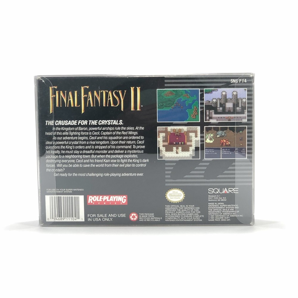 100 SNES Clear Plastic Box Protector Sleeve Case for Complete CIB Games