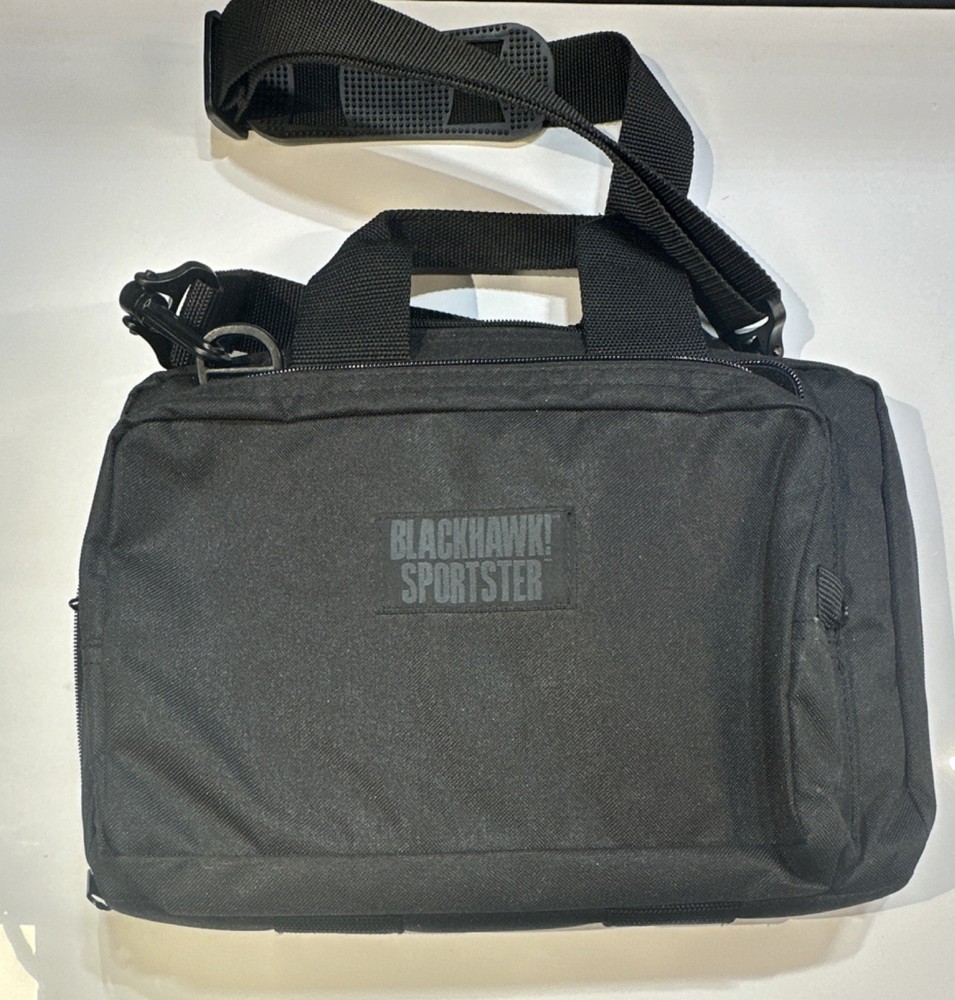 BLACKHAWK! Shooting Range Bag for Pistol Black Nylon Padded Durable Compartments