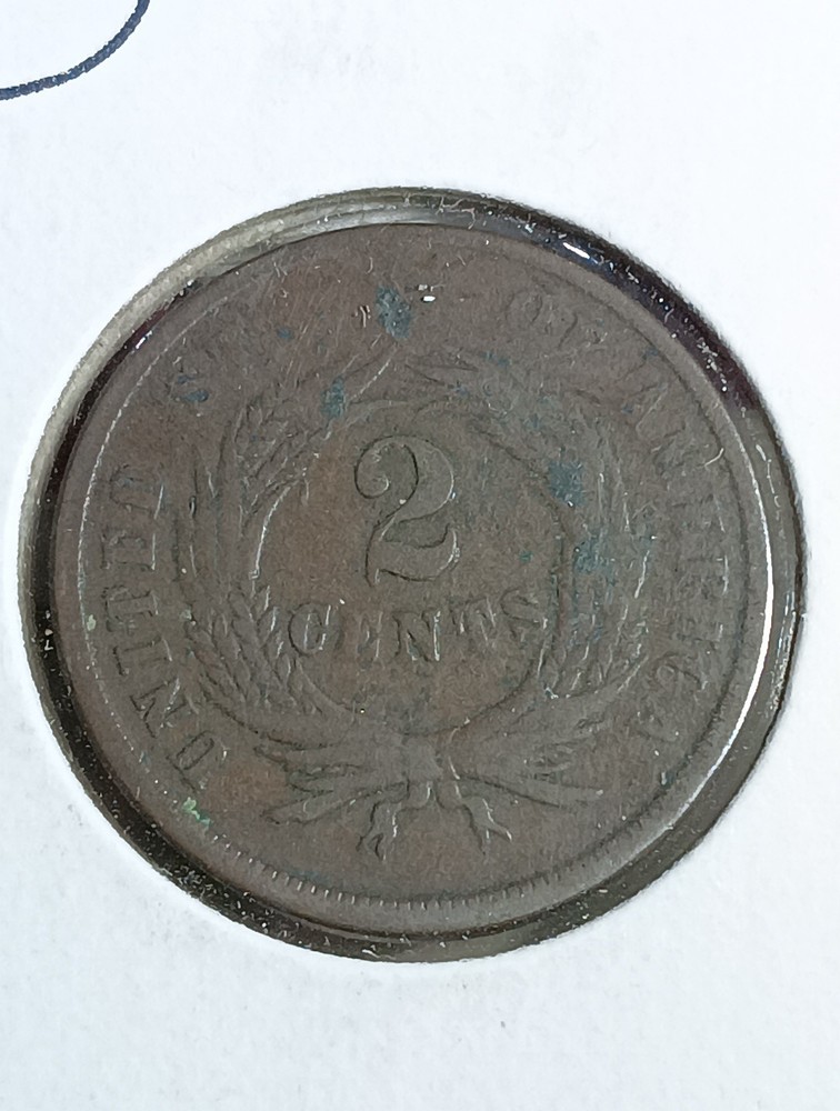 1864 2 Two Cent Piece Nice Mid Grade Coin A10F16