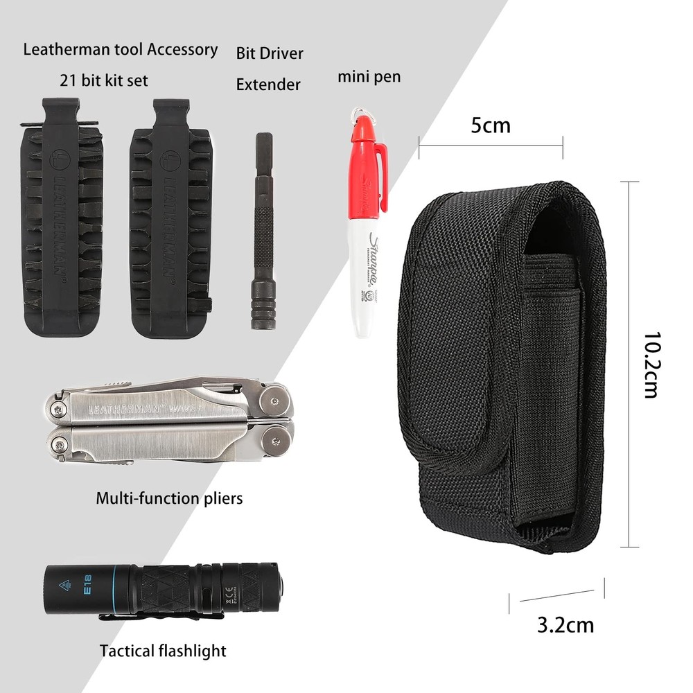 Multitool Sheath,EDC Pouch,Multi Tool Holster for Belt,EDC Belt Black1