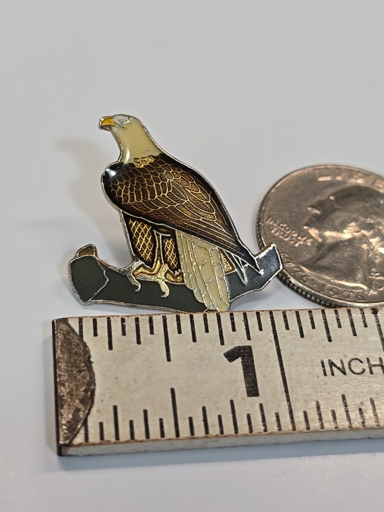 Bald Eagle Bird On A Branch Lapel Pin