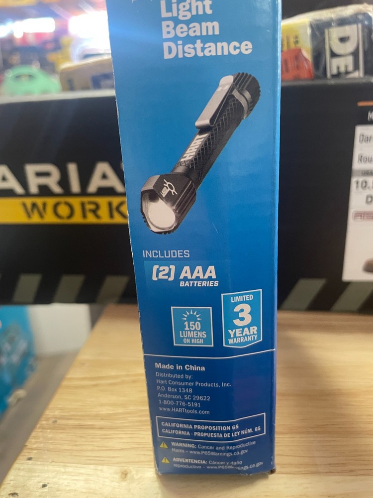 HART LED Pen Light, 150 Lumens, Laser Pointer