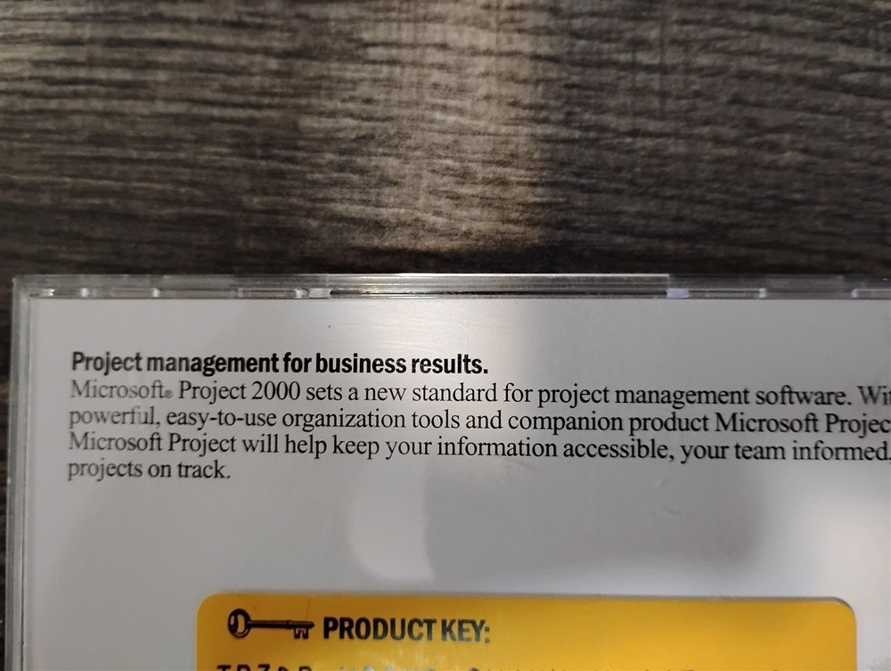 Microsoft Project 2000 PC CD-ROM Full Retail Version for Windows 95/98/NT/2000