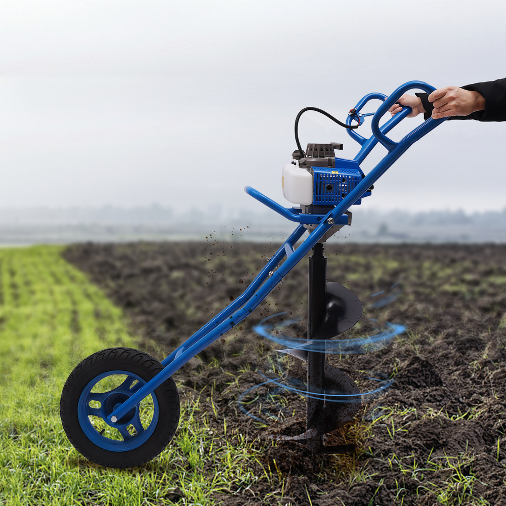 63CC Gasoline Post Hole Digger with 11" Bit for Efficient Ground Drilling