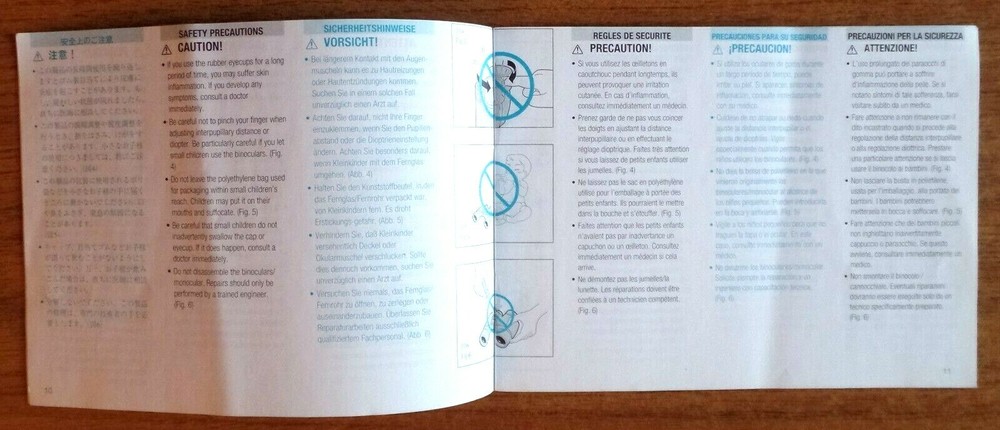 Vintage NIKON BINOCULARS Instruction Manual
