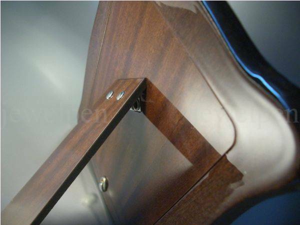 Photo Frame Chippendale Pearl Edge Solid 925 Sterling Silver Mahogany Back(V1)