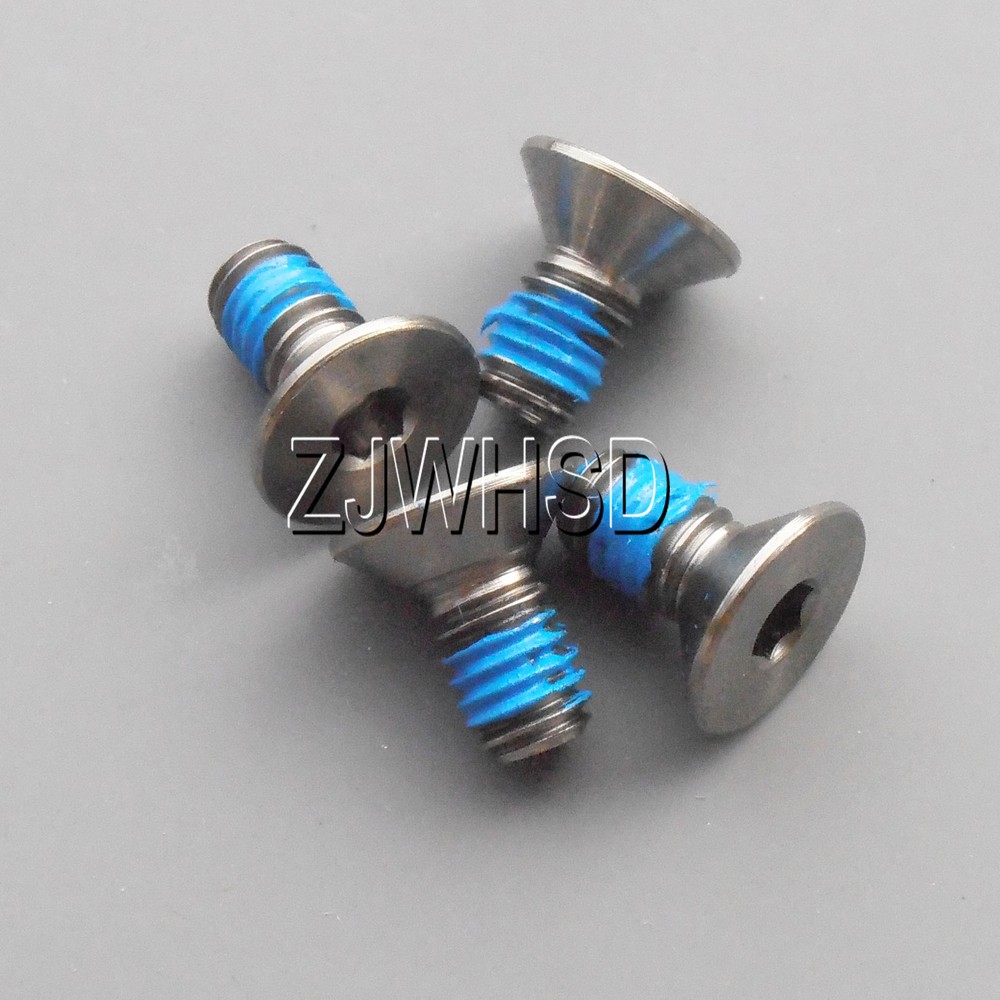 4pcs M4 x 8 mm Ti tanium Screw Bolt Allen Hex Socket Flat Head Thread Locker