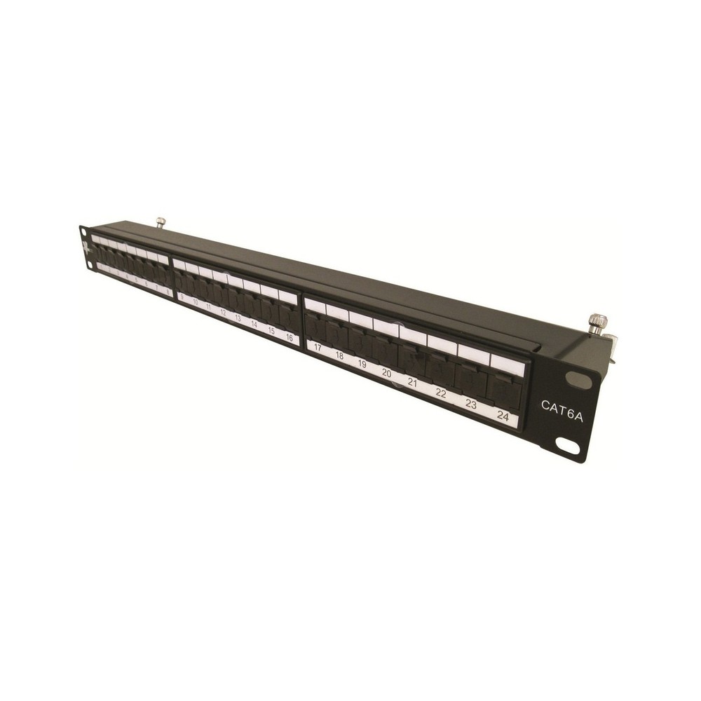 Vertical Cable Cat6A 24 Port Shielded Krone Type 19" Horizontal Rackmount 1U ...