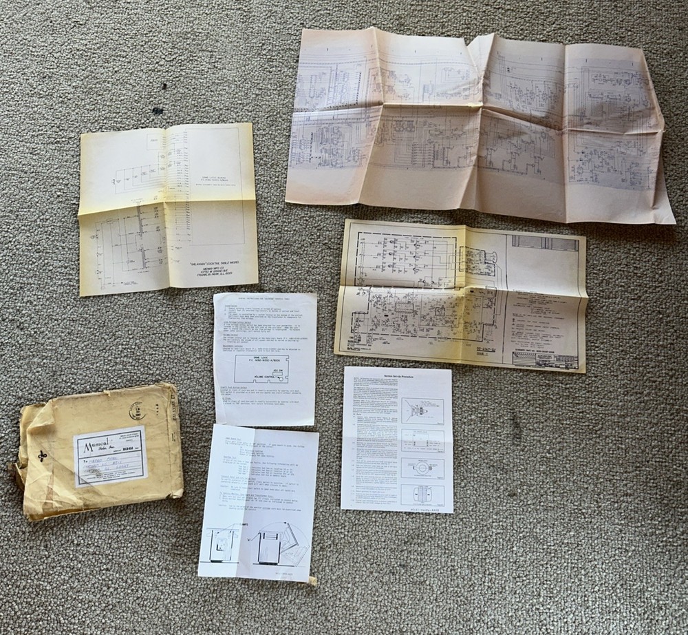 Midway GALAXIAN Cocktail arcade schematic Manual Logic Board Plot