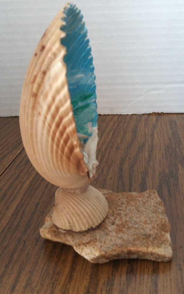 Handmade Blue Seashell Table Decoration