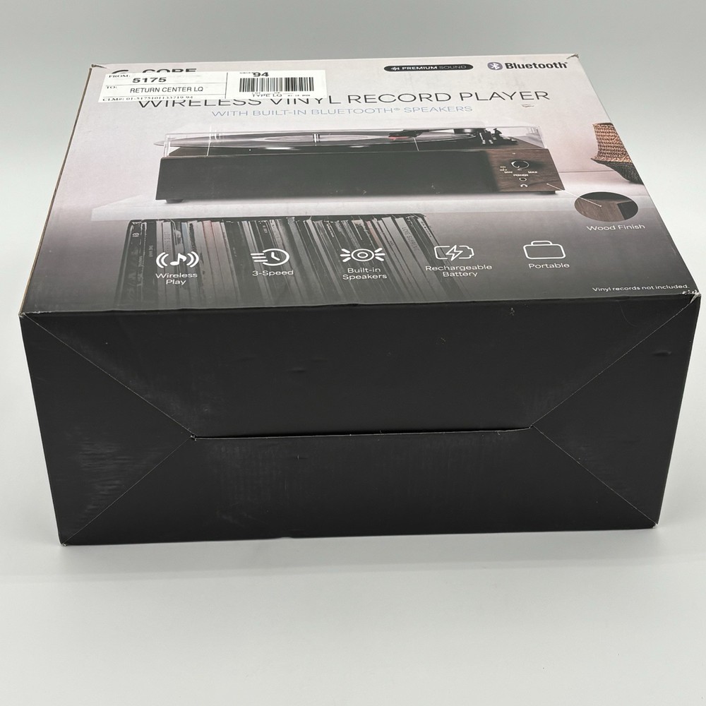 Core Innovations CRTT300 Bluetooth Record Player Turntable – Powers On – Skips