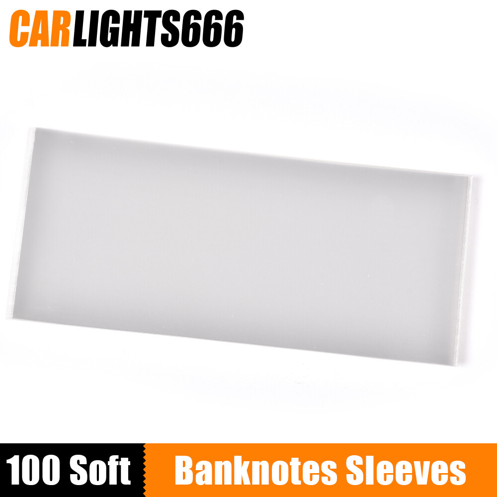 100PC Soft Banknotes Currency Protective Sleeve For Currency Ultra Thin Holder