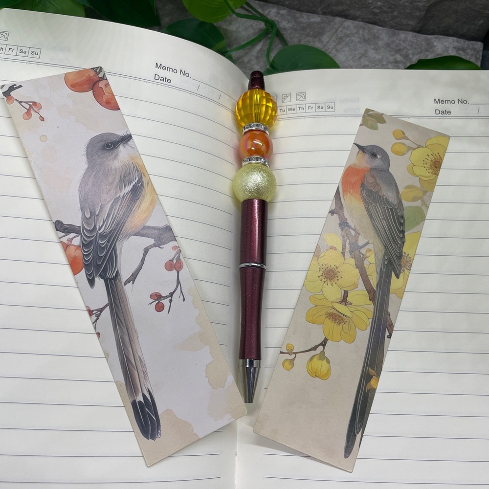 5.7 X 8" Leather Journal Lined 128 Pages Diary Bookmark & Matching Pen Bundle 66