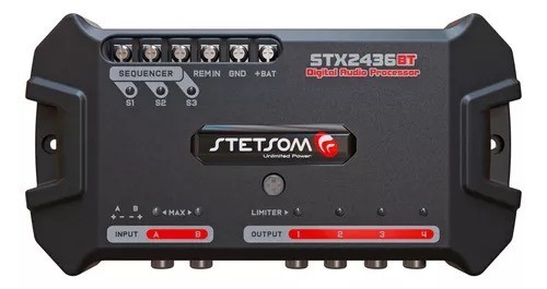Stetsom STX2436 Digital Audio Processor 2 Channels 4 Way Bluetooth DSP Crossover