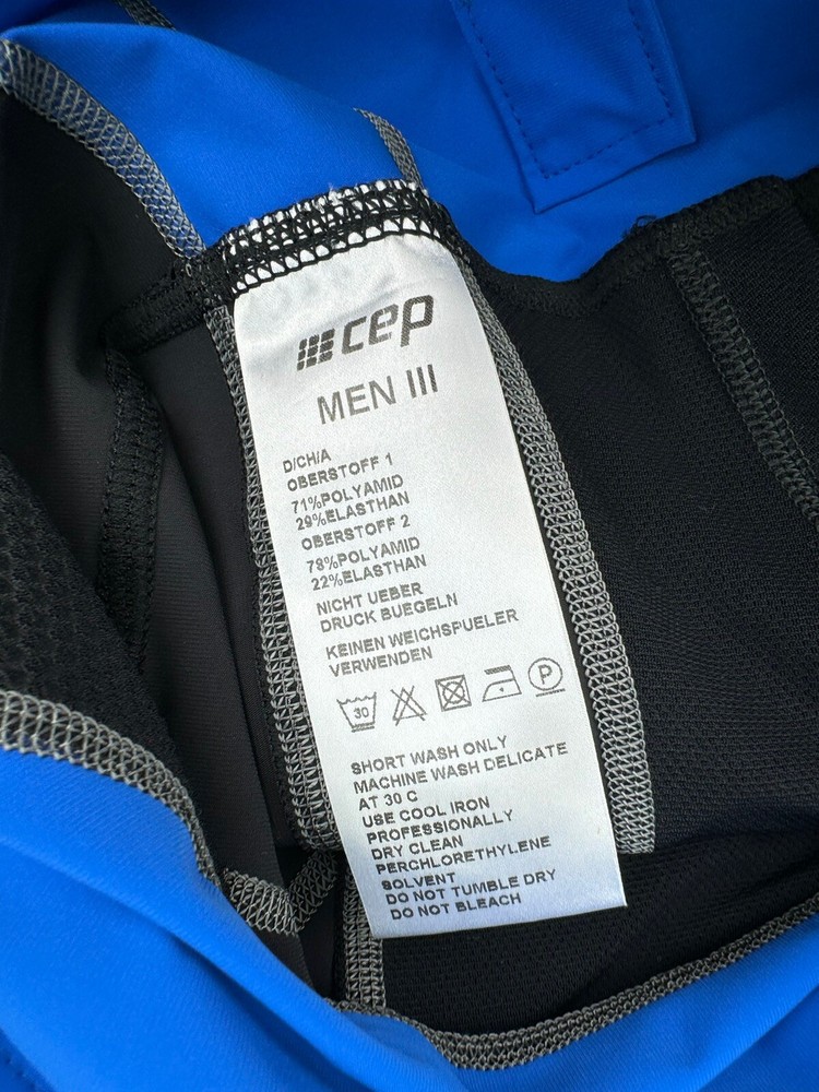 CEP Compression Triathlon Skinsuit Suit Men Size 3 Medium Blue Black NWT
