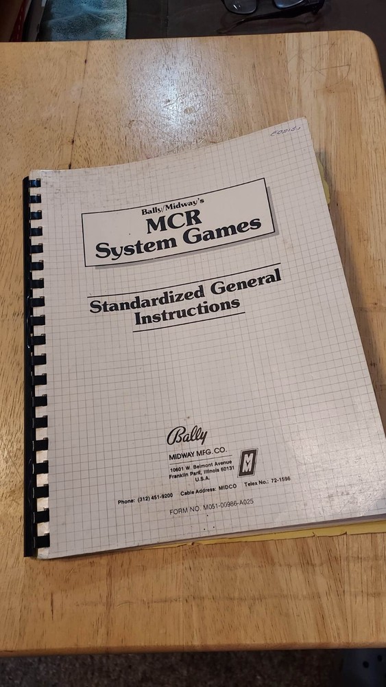 Bally Midway MCR Systems  Manual & Schematics (thick)
