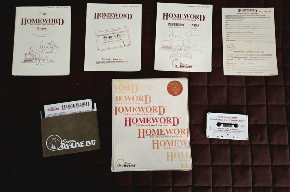 Sierra On-Line HomeWord Word Processor System Complete for Atari Home Computers
