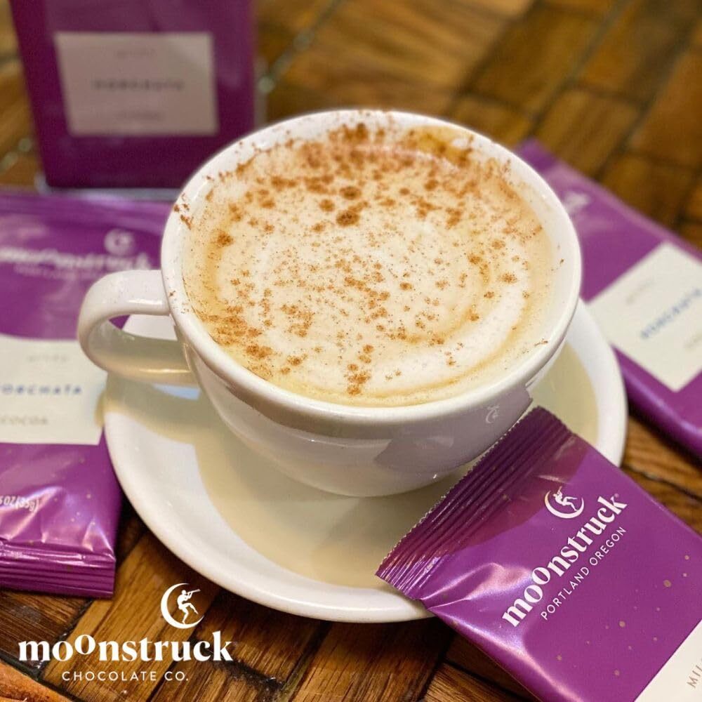 Moonstruck Chocolate Single Serve Horchata Hot Chocolate Packets 8 Count Pack...