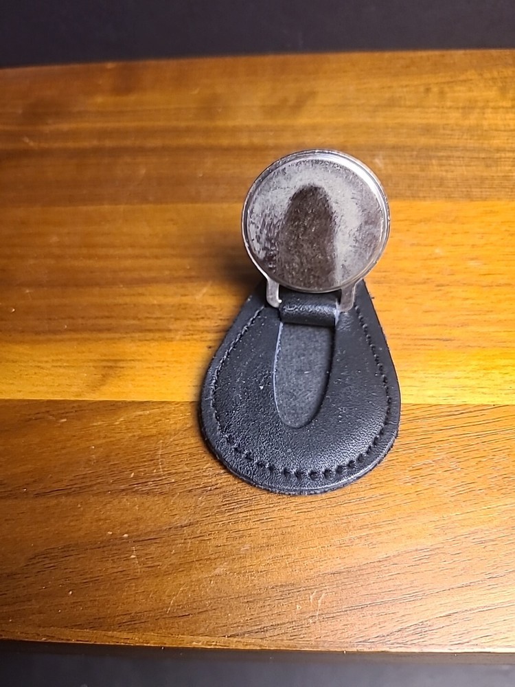 US Paratrooper Keychain Leather Back Enamel Medalion